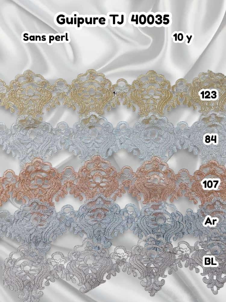 GUIPURE TJ 40035 SANS PERLE