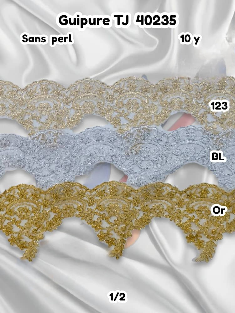 GUIPURE TJ 40235 SANS PERLE